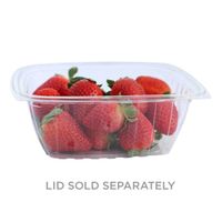 World Centric RD-CS-32 Compostable Rectangular Deli
Container, Clear, PLA - 32 oz