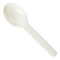 World Centric SP-CS-3 Bio Teaspoon, Compostable, White, TPLA
- 3"