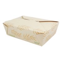 World Centric TO-NT-3 NoTree Take-Out Container #3,
Natural/Stock Print, Bamboo Fiber - 65 oz; 8-2/3" x 6-1/4" x
2-1/2"