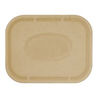 World Centric TRL-SC-10-LF Compostable Take-Out Lid,
Bamboo/Plant Fiber - 10" x 7-4/5" x 1/2"