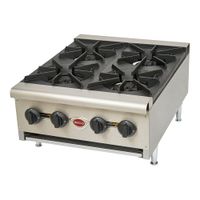 Wells HDHP2430G Heavy Duty Countertop Hot Plate, Stainless
Steel/Cast Iron - 23-3/4"