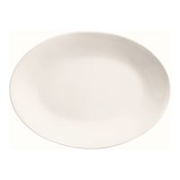 World Tableware 840-530R-30 Porcelana Coupe Platter, Bright
White, Porcelain - 13-1/2" x 10"