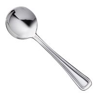 World Tableware 918 016 Classic Rim Bouillon Spoon, 18/0
Stainless Steel - 5-3/4"