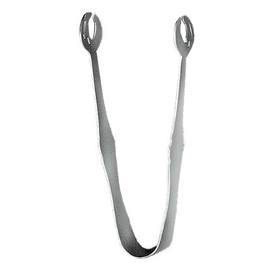 ICE TONG 8" SILVER PLATED