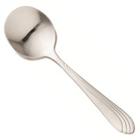 World Tableware 148016 Riva Bouillon Spoon, Medium Weight,
18/0 Stainless Steel - 6"