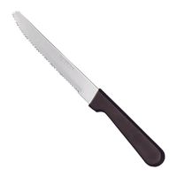 World Tableware 201 2702 Round Tip Steak Knife, Black,
Stainless Steel/Plastic - 8-3/4"