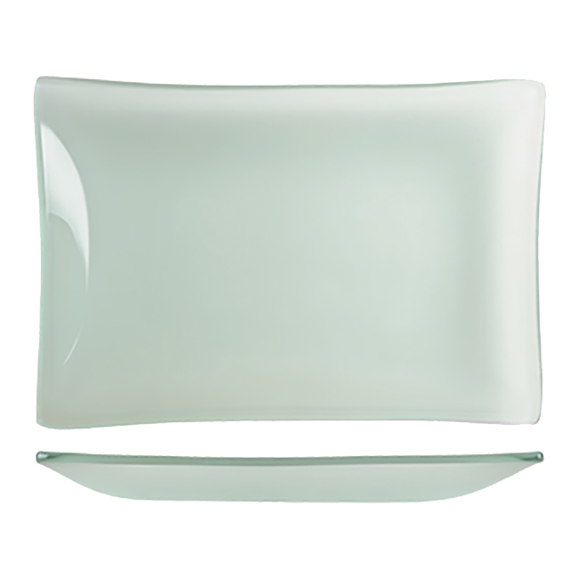 17X11.5 GLASS PLATTER  (2)