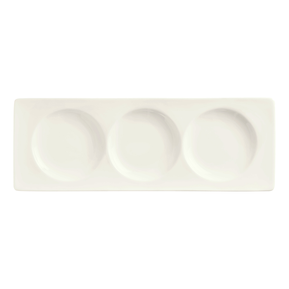 RECT. TRAY 3 WELL PORCELAIN(1)