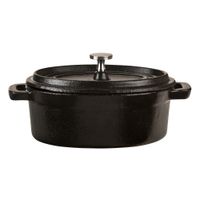 World Tableware CIS-27 Mini Oval Dutch Oven w/Lid, Black,
Cast Iron - 11 oz