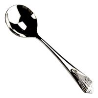 World Tableware RB125-016 Sea Shells Bouillon Spoon, 18/10
Stainless Steel - 6" *Factory Discontinued*