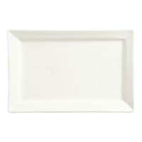 World Tableware SL-26 Slate Rectangular Plate, Ultra Bright
White, Porcelain - 12" x 8"