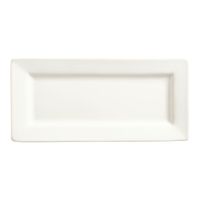 World Tableware SL-21 Slate Rectangular Plate, Ultra Bright
White, Porcelain - 11" x 5"