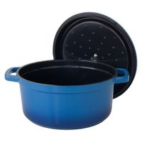 Paderno A1750016 Induction Dutch Oven, Blue/Black, Cast
Aluminum - 1-3/8 qt